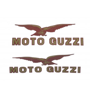 TANK DECAL "MOTO GUZZI"GOLD/BLACK PAIR 1100 CALIFORNIA-SPORT-DAYTONA-GT-NEVADA
