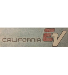 DECAL CALIFORNIA EV  BLACK-RED-WHITE PAIR